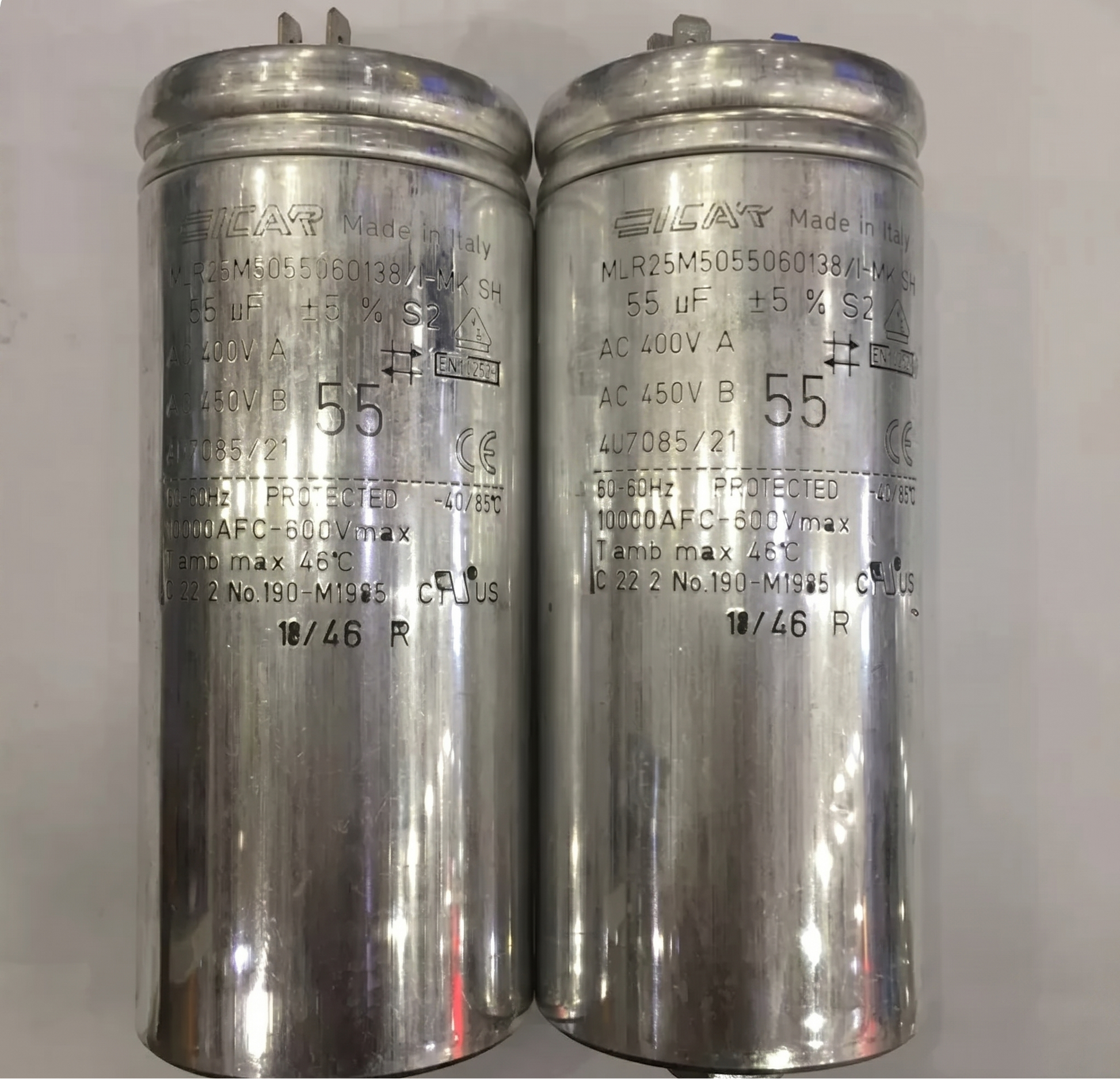 ICAR MLR25M5055060138 Motor Run Capacitor - 55µF 450V - Product View