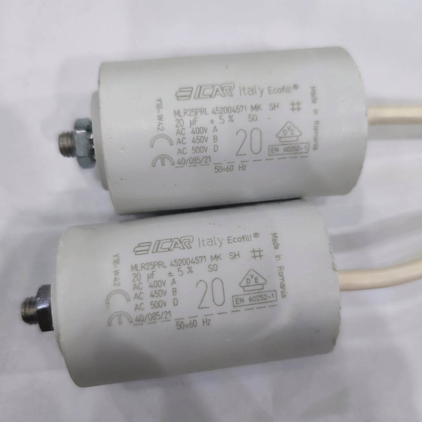 ICAR MLR25PRL452004571 Motor Run Capacitor - 20µF 450V AC - Product Image