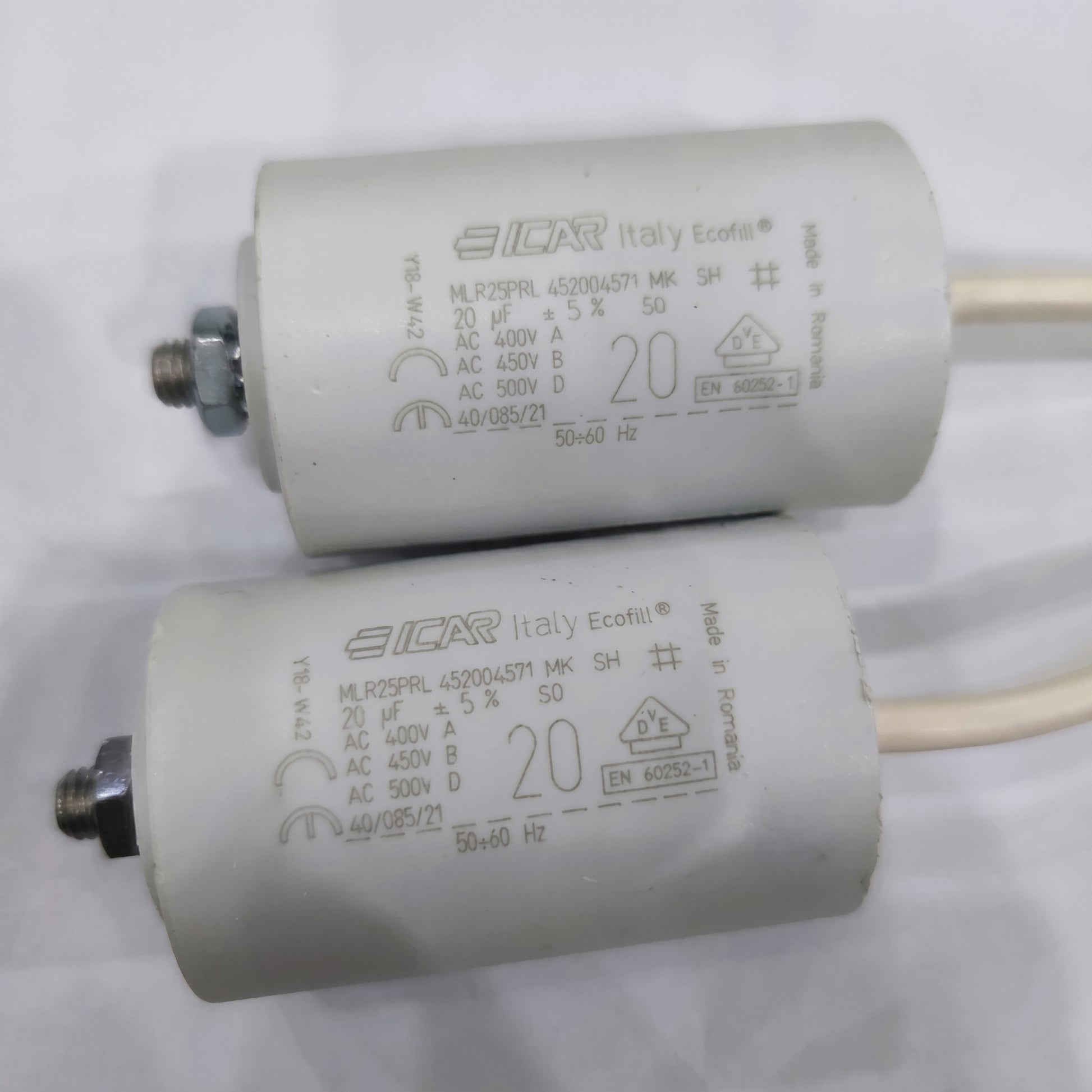ICAR MLR25PRL452004571 Motor Run Capacitor - 20µF 450V AC - Product Image