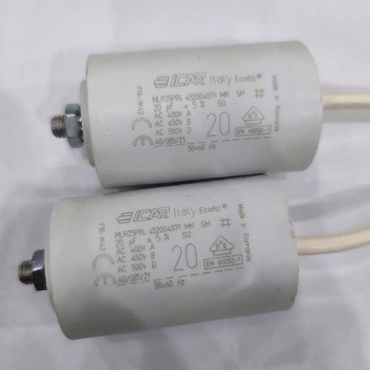 ICAR MLR25PRL452004571 Motor Run Capacitor - 20µF 450V AC - Product Image
