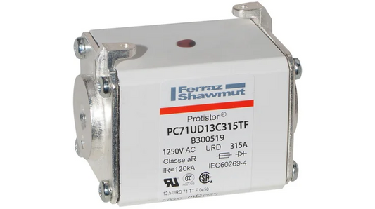 Mersen PC71UD13C315TF High-Speed Semiconductor Fuse - 315A - Front View