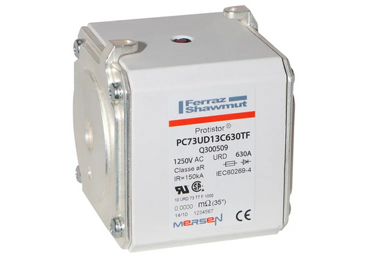 Mersen PC73UD13C630TF Q300509 Protistor High-Speed Fuse - 630A 1250V Size 73 - TTF Terminal