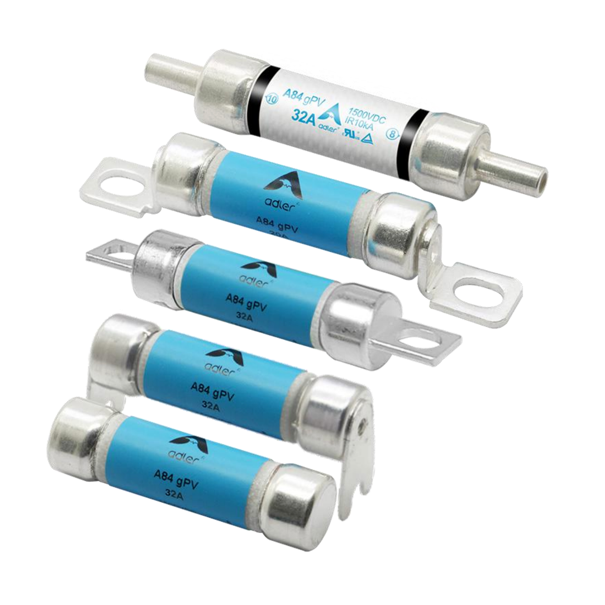 ADLER A84 gPV Cylindrical Fuse Link Series, 1-50 A, 1500 Vdc, 10 kA, 14x51 mm
