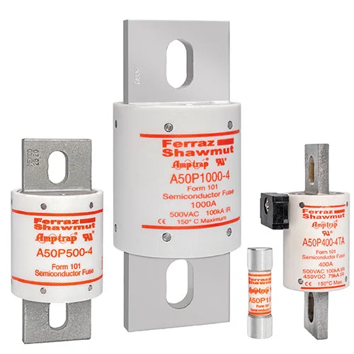 Mersen A50P Amp-Trap Form 101 High Speed Fuse Series, 500 VAC / 450 VDC, 100 kA AC I.R.