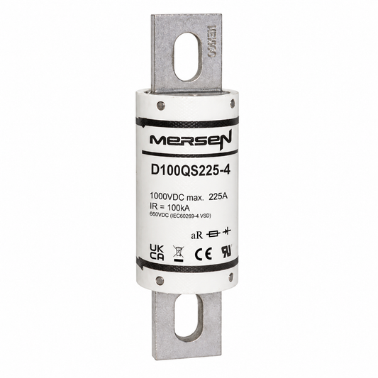 Mersen D100QS Fast-Acting DC Fuse Series, 50-300A, 1000VDC aR