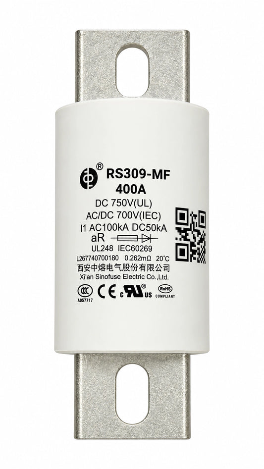 SINOFUSE RS309-MF-275A Bolt-Mounted High-Speed Fuse, 275A, 700V IEC / 750V UL