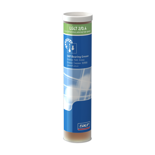 SKF LGLT 2/0.4 LGLT 2 Series Low Temperature Extremely High Speed Bearing Grease, 400 g Cartridge