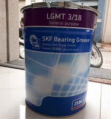 SKF LGMT 3/18 LGMT 3 Series General Purpose Stiff Bearing Grease, Lithium Thickener, 18 kg Pail