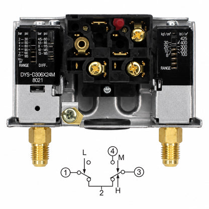 Saginomiya DYS Series Dual Pressure Controls, High/Low Pressure, IP20
