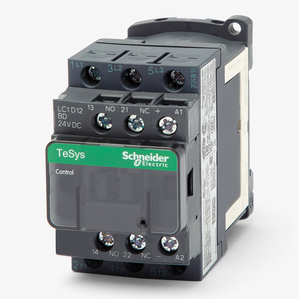 Schneider Electric LC1D12 TeSys Contactor - 12A 5.5kW - Front Mounting Perspective View