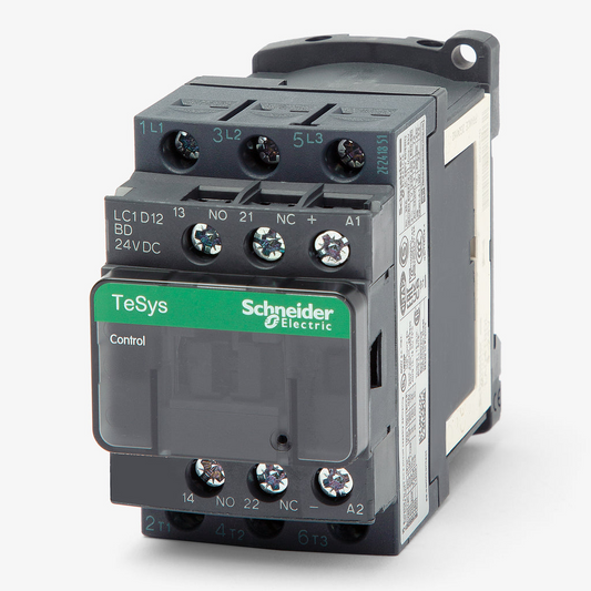 Schneider Electric LC1D12 TeSys Contactor - 12A 5.5kW - Front Mounting Perspective View