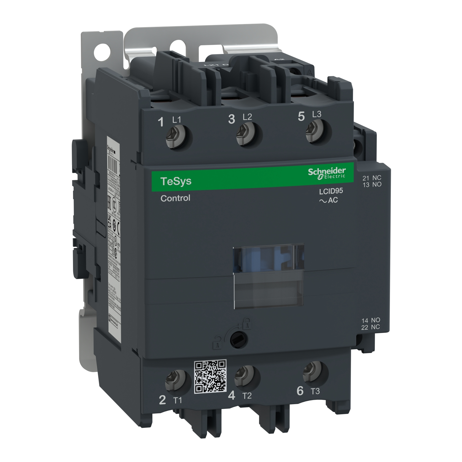 Schneider Electric LC1D95 TeSys Contactor - 95A 45kW - Heavy Duty Frame Side View