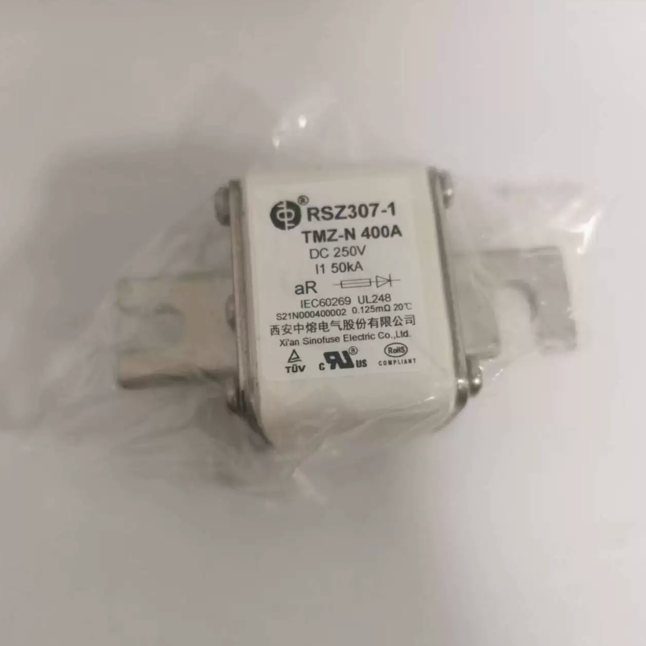 Sinofuse RSZ307-1-TMZ-N RSZ307 Series High Speed DC Fuse, 800A, 250VDC