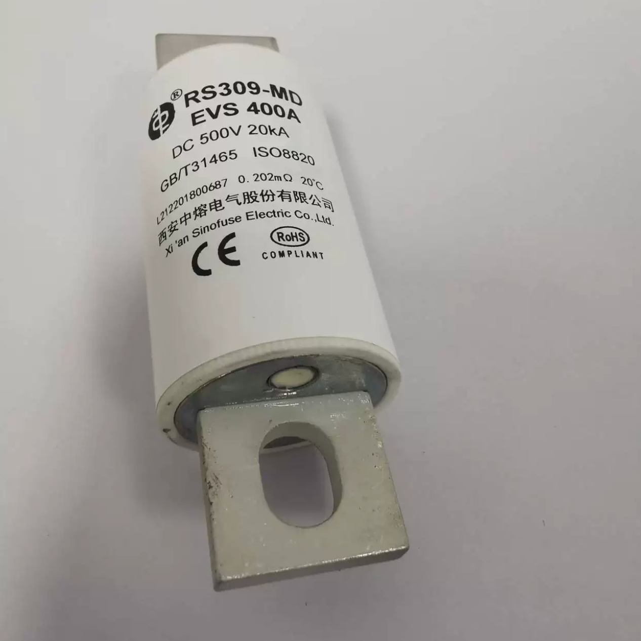 Sinofuse RS309-MD-EVS350A High-Speed Fuse - 500VDC 350A EV Protection