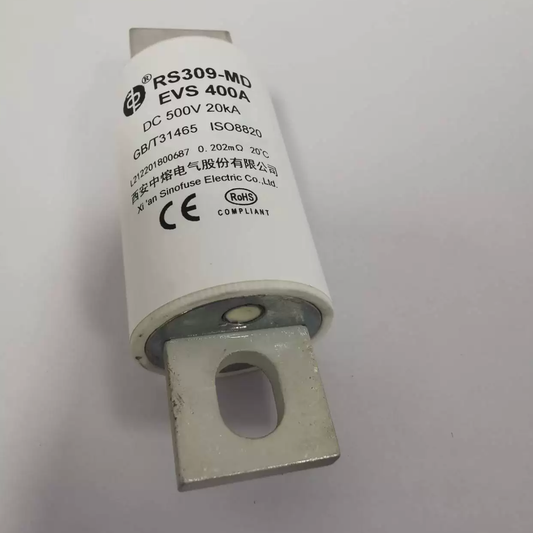 Sinofuse RS309-MD-EVS630A Round Tube Bolt-on Fuse - 630A 500VDC