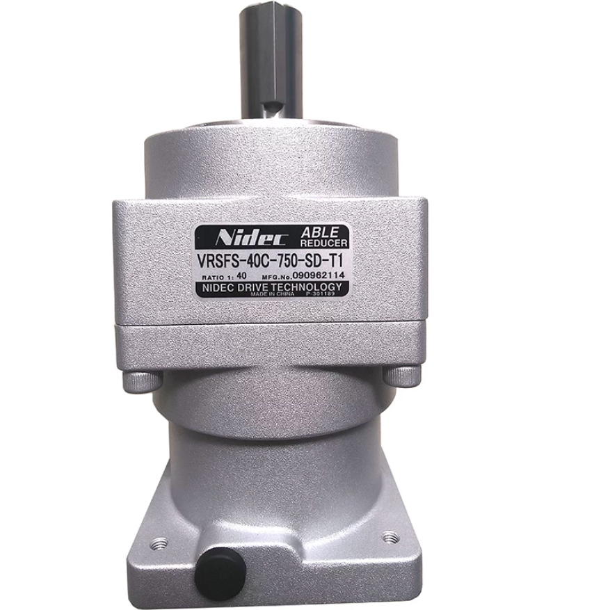 Nidec VRSFS-40C-750-SD-T1 Planetary Gear Reducer - Ratio 1:40 - Front Profile with Label