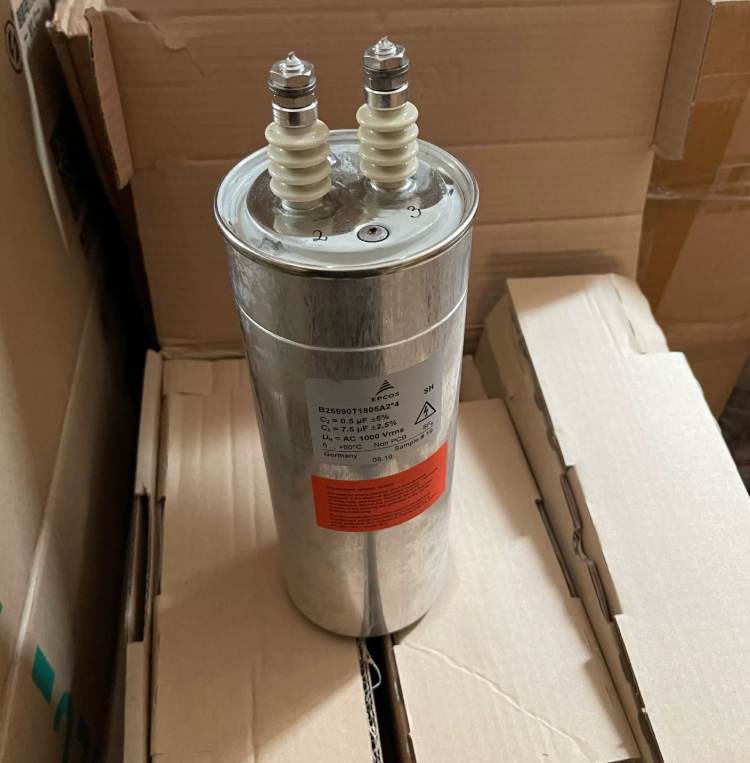 EPCOS B25990T1805A2*4 Power Capacitor - 1000VAC SF6 Insulated - Label Close-up