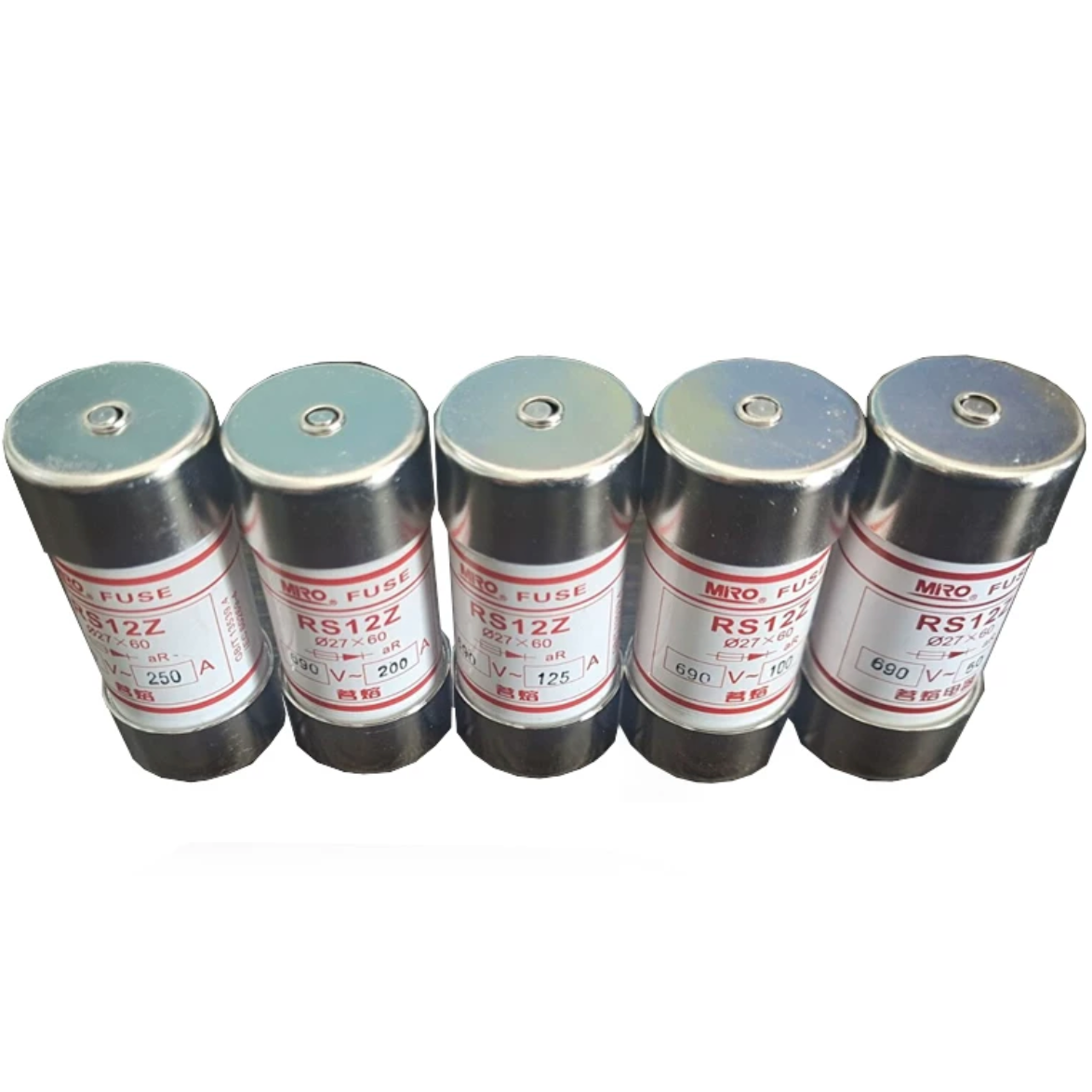 MIRO RS12Z Cylindrical aR Fuse, 50A 690V, Φ27×60, Semiconductor Protection