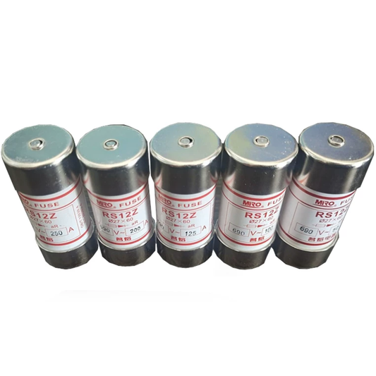 MIRO RS12Z aR Fuse 125A 690V - Φ27×60 Cylindrical Semiconductor Protection Fuse - Front View