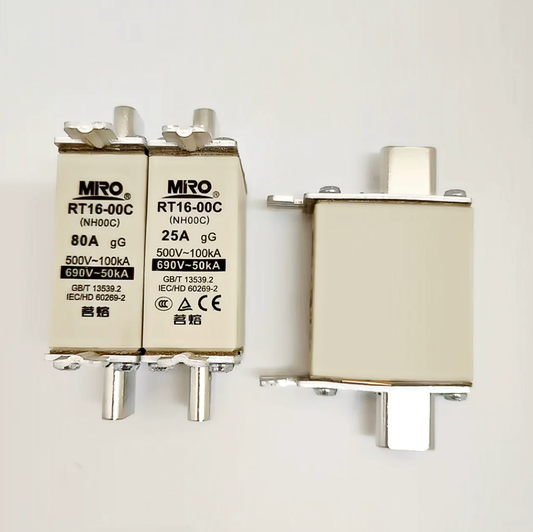 MIRO NH00C 80A Low Voltage NH Fuse Link - 80A 500V