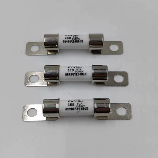 SINOFUSE EV315-L-3EB50A EV Power Fuse - 50A 500VDC - Front View