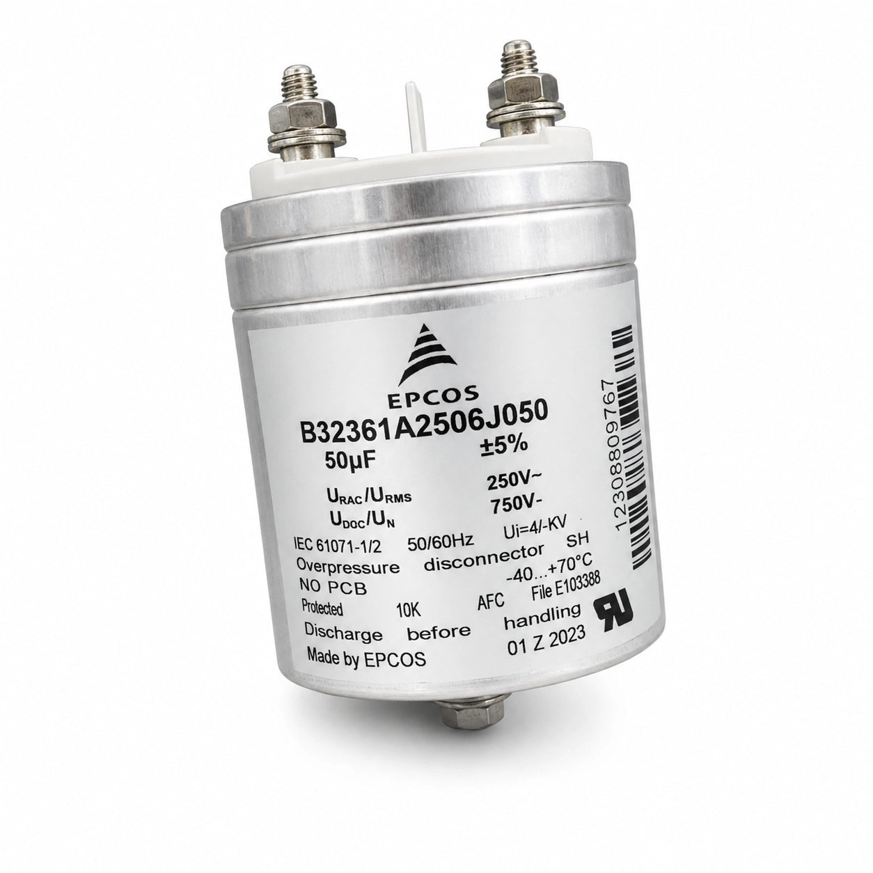 TDK B32361A2506J050 Film Capacitor, 50 µF, 250VAC