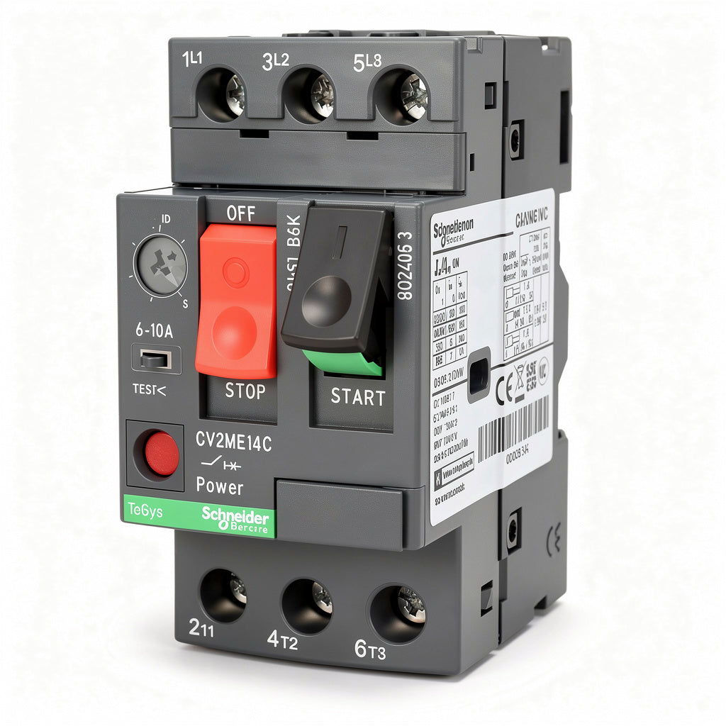Schneider Electric GV2ME14C TeSys GV2 Motor Circuit Breaker, 6.0-10A Thermal Setting, 3P