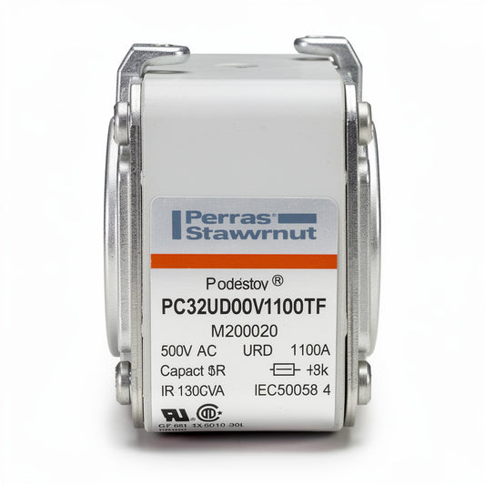Mersen PC32UD60V1100TF High-Speed Semiconductor Fuse - 1100A 600VAC - Front View