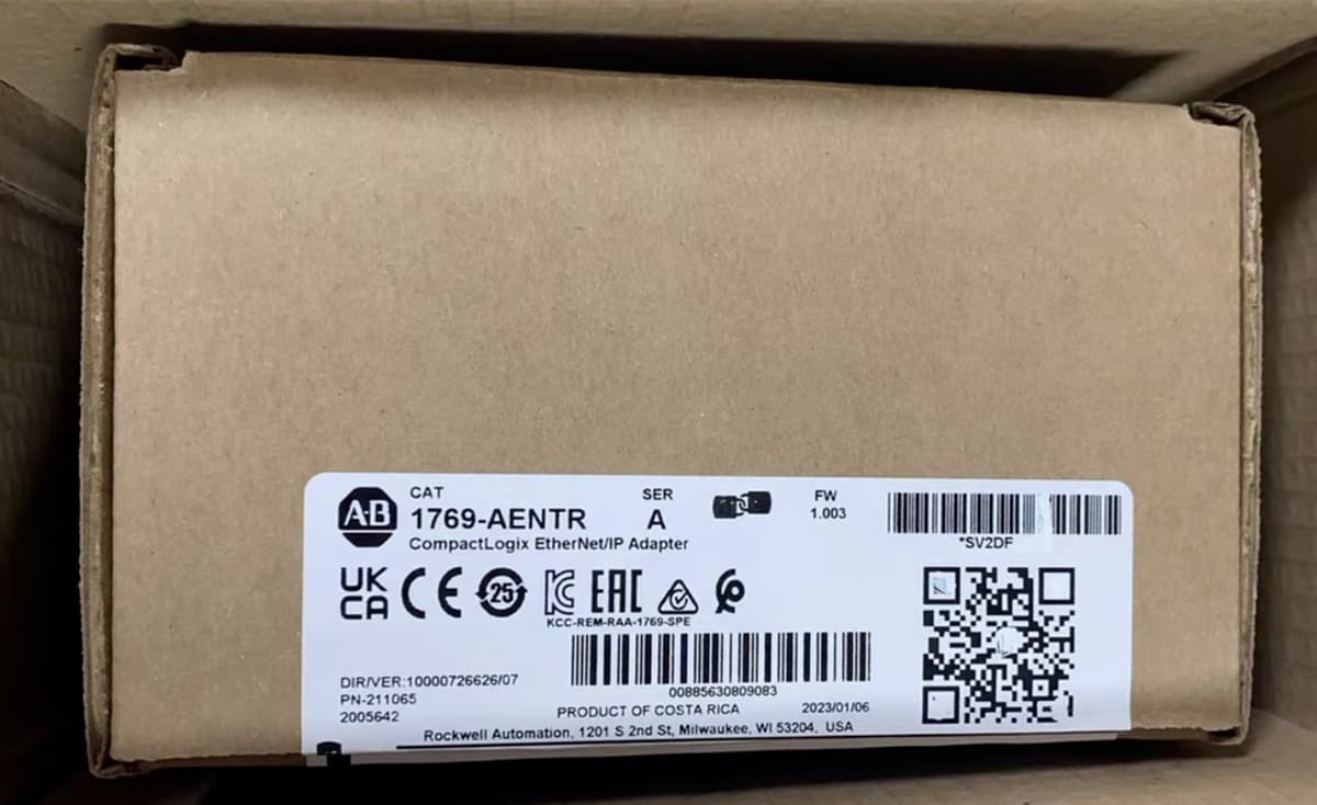 Allen-Bradley Allen-Bradley 1769AENTR CompactLogix Ethernet/IP Adapter Module, 1769-AENTR, Dual-Port, EtherNet/IP, Multi-Purpose I/O, 24V DC