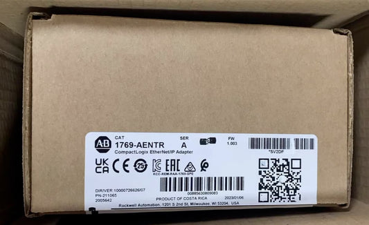 Allen-Bradley Allen-Bradley 1769AENTR CompactLogix Ethernet/IP Adapter Module, 1769-AENTR, Dual-Port, EtherNet/IP, Multi-Purpose I/O, 24V DC