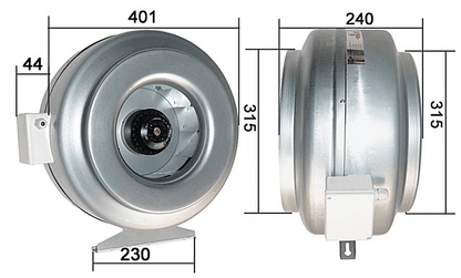 Apexon Duct Fan Duct Fan Ventilator CDF-315 (2 Pieces)