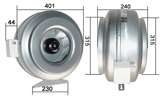 Apexon Duct Fan Duct Fan Ventilator CDF-315 (2 Pieces)