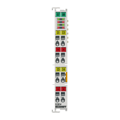 Beckhoff Ethernet Module Beckhoff EL3054 EtherCAT Terminal 4-Channel Analog Input, 4–20 mA, 12-bit, 12×100×68 mm