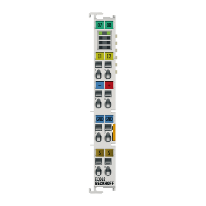 Beckhoff Ethernet Module Beckhoff EL3062 EtherCAT Terminal 2-Channel Analog Input, 0–10 V, 12-bit, 12×100×68 mm