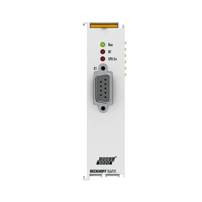 Beckhoff Ethernet Module Beckhoff EL6731 EtherCAT Terminal PROFIBUS Master/Slave Interface, 9.6 kbaud–12 Mbaud, 1 Channel, 24×100×52 mm