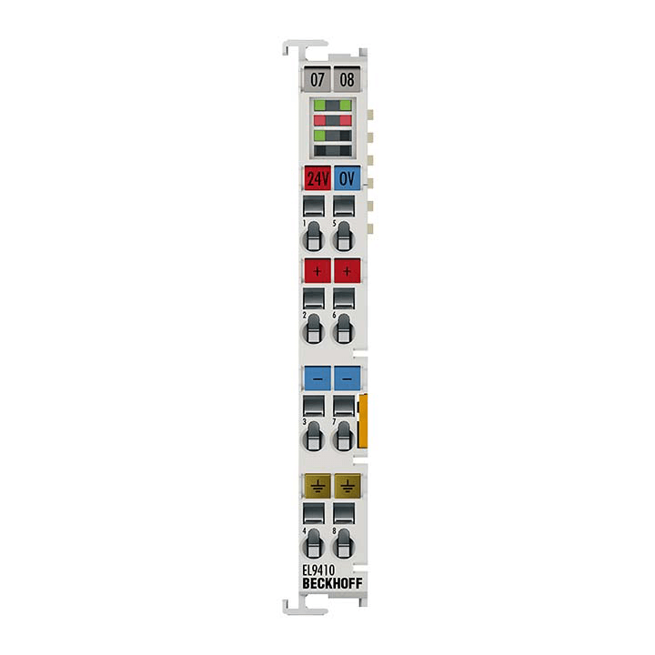 Beckhoff Ethernet Module Beckhoff EL9410 EtherCAT Terminal Power Supply, 24V DC Input, 5V/2A E‑bus Output, 12×100×68 mm