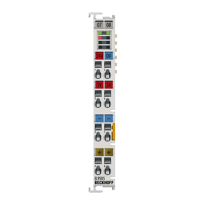 Beckhoff Ethernet Module Beckhoff EL9505 EtherCAT Terminal Power Supply, 24V DC Input, 5V DC Output