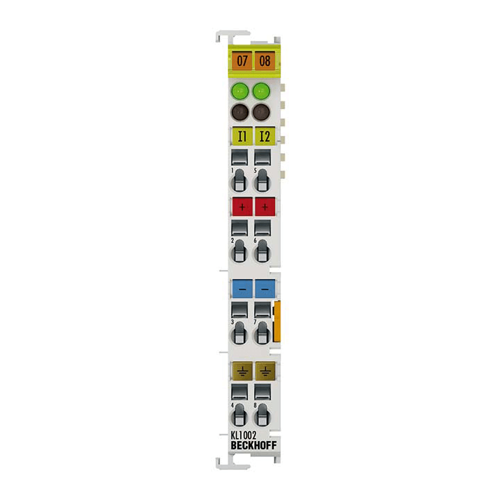 Beckhoff Ethernet Module Beckhoff KL1002 Bus Terminal Digital Input, 24V DC, 3 ms Filter, 2 Channels, 12×100×68 mm