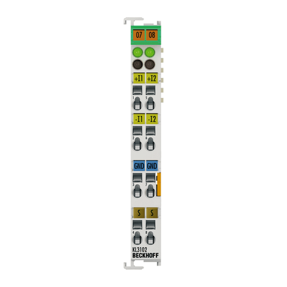 Beckhoff Ethernet Module Beckhoff KL3102 Bus Terminal Analog Input, ±10 V, 16-bit, 2 Differential Channels, 12×100×68 mm