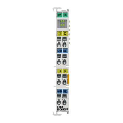Beckhoff Ethernet Module Beckhoff KL3464 Bus Terminal Analog Input, 0–10 V, 12-bit, 4 Channels, 12×100×68 mm