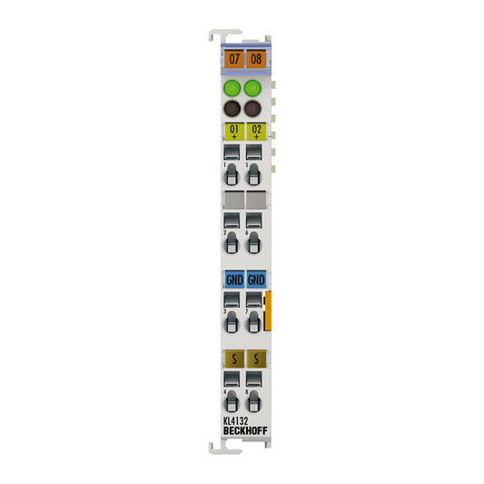 Beckhoff Ethernet Module Beckhoff KL4132 Bus Terminal Analog Output, ±10 V, 16-bit, 2 Channels, 12×100×68 mm
