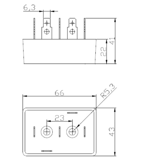 Bro-Electric MDS50-16X 3pcs Rectifier control module : MDS50-16X MDS50/16X 50A 1600V  (3 Pieces)