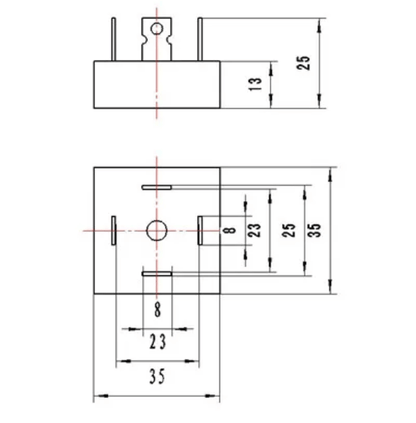Bro-Electric XQ20-10 5pcs Rectifier control module : XQ20-10 20A 1000V ( 35*35 ) (5 Pieces)