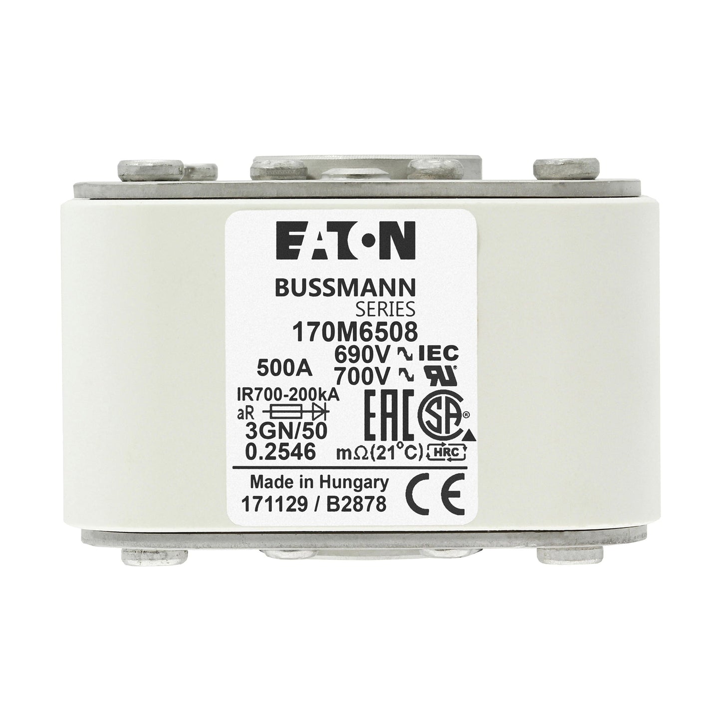 Bussmann 170M6508 3pcs Bussmann 170M6508 500A 690V Fuses