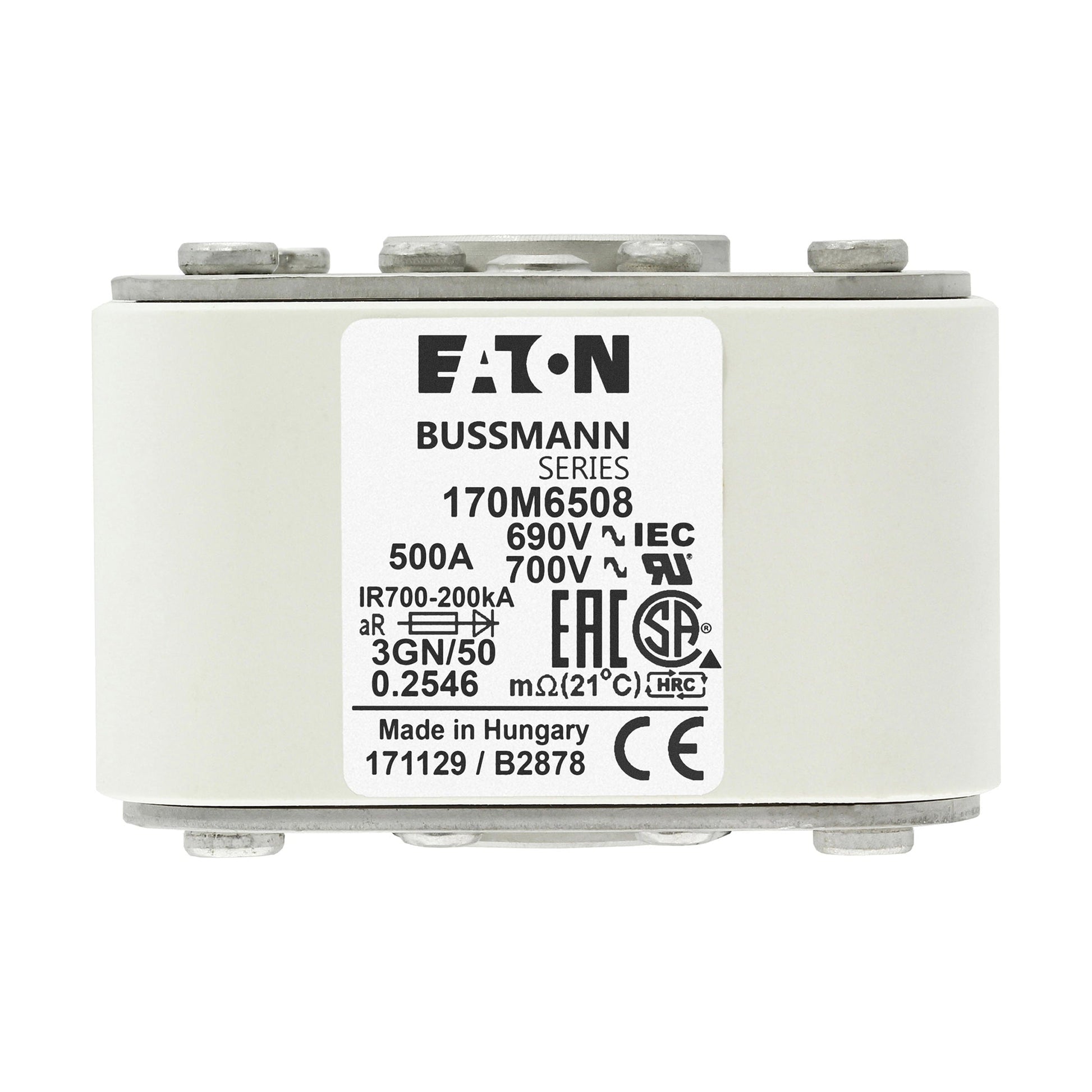 Bussmann 170M6508 3pcs Bussmann 170M6508 500A 690V Fuses