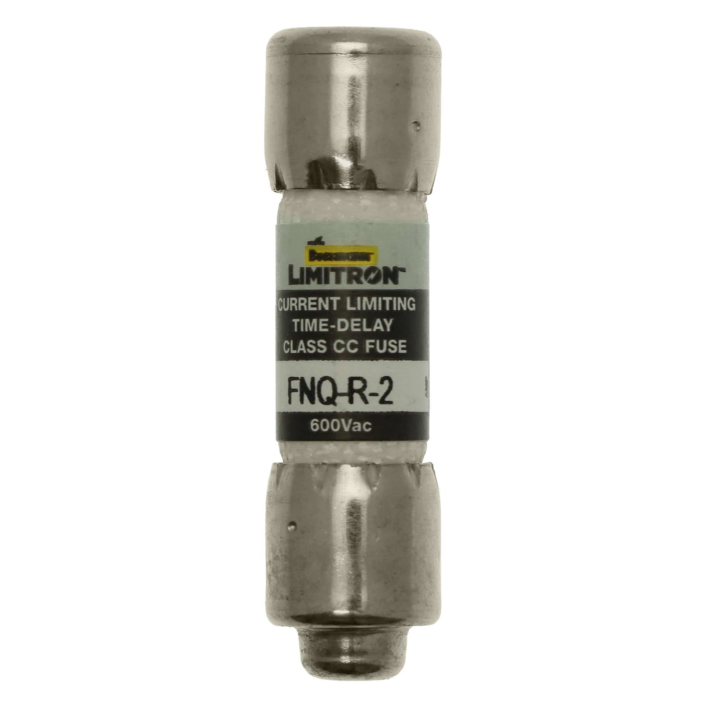 Bussmann Eaton Bussmann FNQ-R-2 Class CC Time-Delay Dual-Element Fuse, 2 A 600 VAC 200 kA – Pack of 10