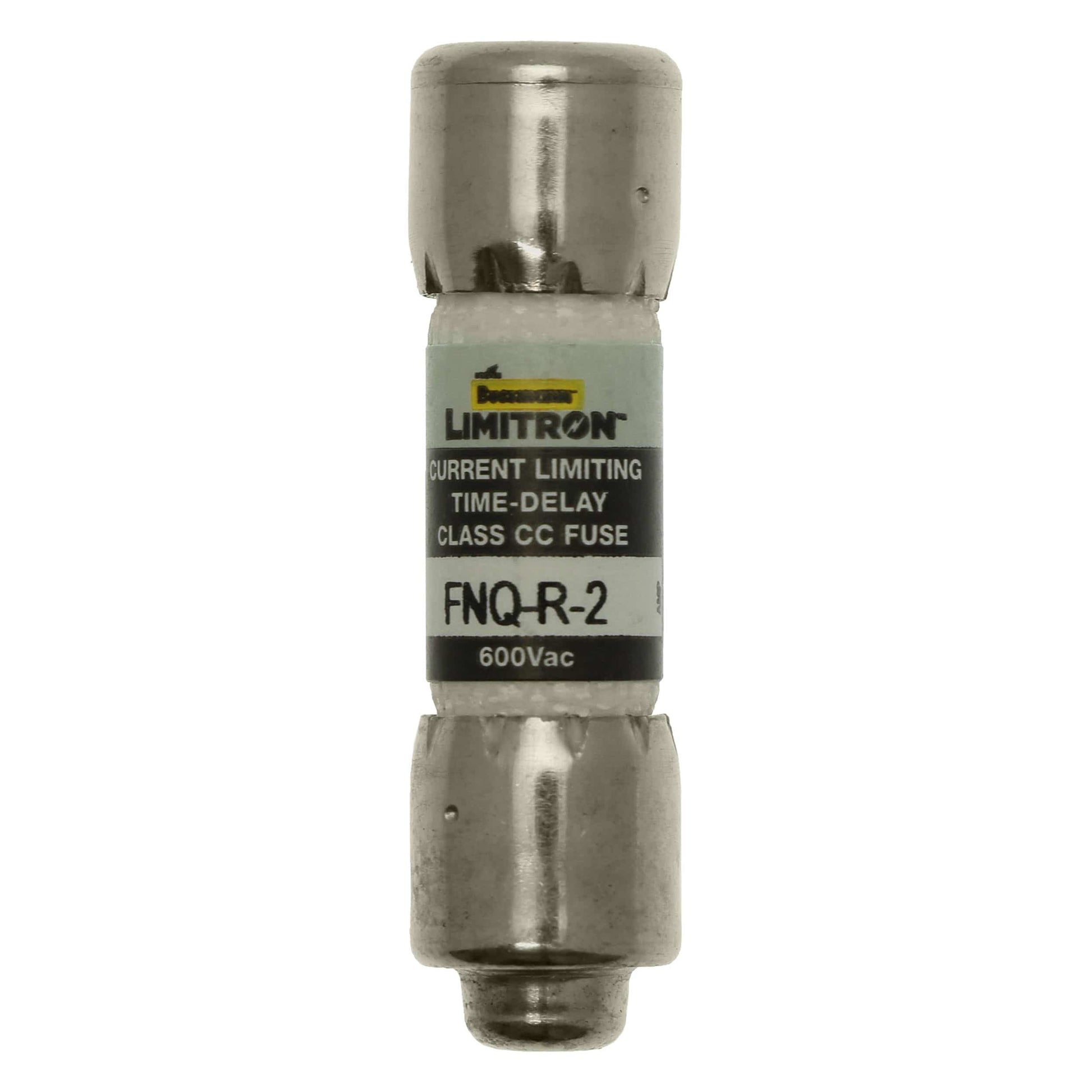 Bussmann Eaton Bussmann FNQ-R-2 Class CC Time-Delay Dual-Element Fuse, 2 A 600 VAC 200 kA – Pack of 10