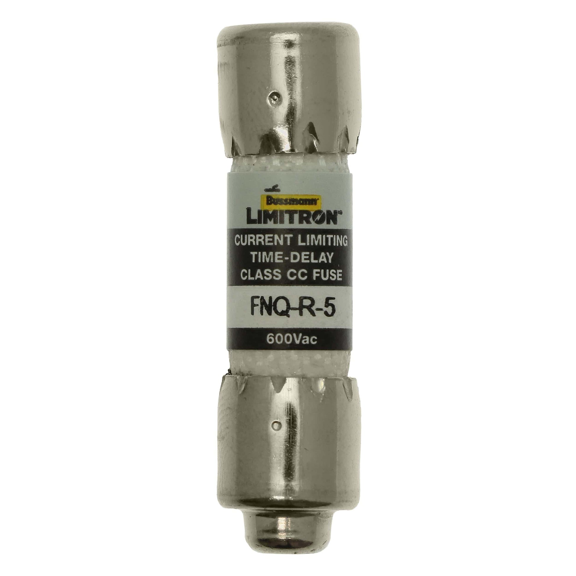 Bussmann Eaton Bussmann FNQ-R-5 Class CC Time-Delay Dual-Element Fuse, 5 A 600 VAC 200 kA – Pack of 10