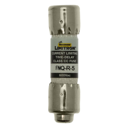 Bussmann Eaton Bussmann FNQ-R-5 Class CC Time-Delay Dual-Element Fuse, 5 A 600 VAC 200 kA – Pack of 10