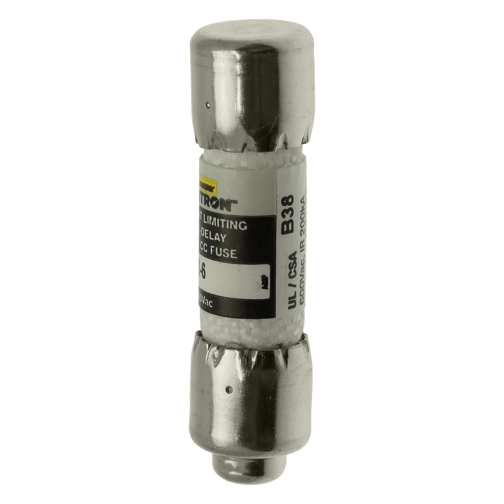 Bussmann Eaton Bussmann FNQ-R-6 Class CC Time-Delay Dual-Element Fuse, 6 A 600 VAC 200 kA Interrupting Rating – Pack of 10